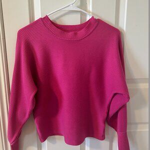 Pink ribbed sweater